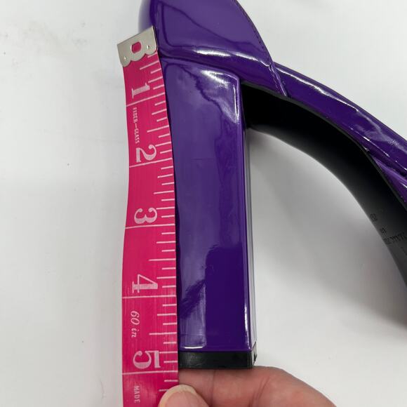Marc Fisher Lucah Ankle Strap Platform Pump Womens 7.5M Purple Patent Leather - Picture 10 of 10